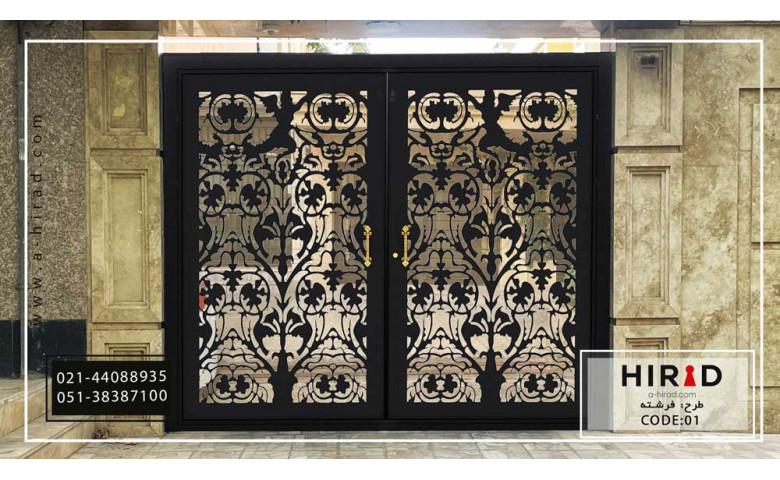 درب فلزی ویلایی دو لنگه طرح فرشته کد 2001